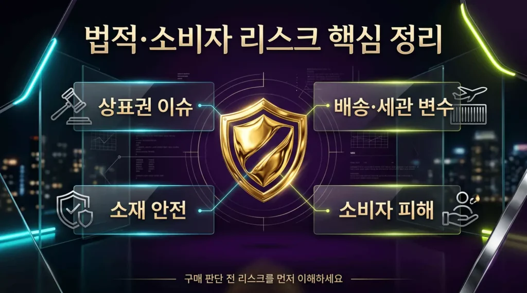 명품레플리카와 관련해 반드시 알아야 할 법적·소비자 주의사항
